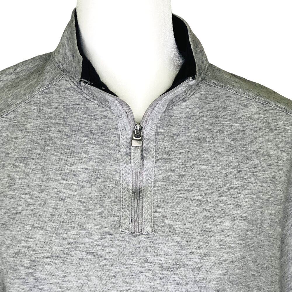 Liz Claiborne Gray Stretch Knit Midweight 1/4 Zip Pullover SweatshirtTop - Picture 2 of 6
